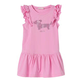 Liu Jo Abito tinta unita Giromanica con Brillantini Rosa per Neonata KA5091XX ROSA LIU JO 