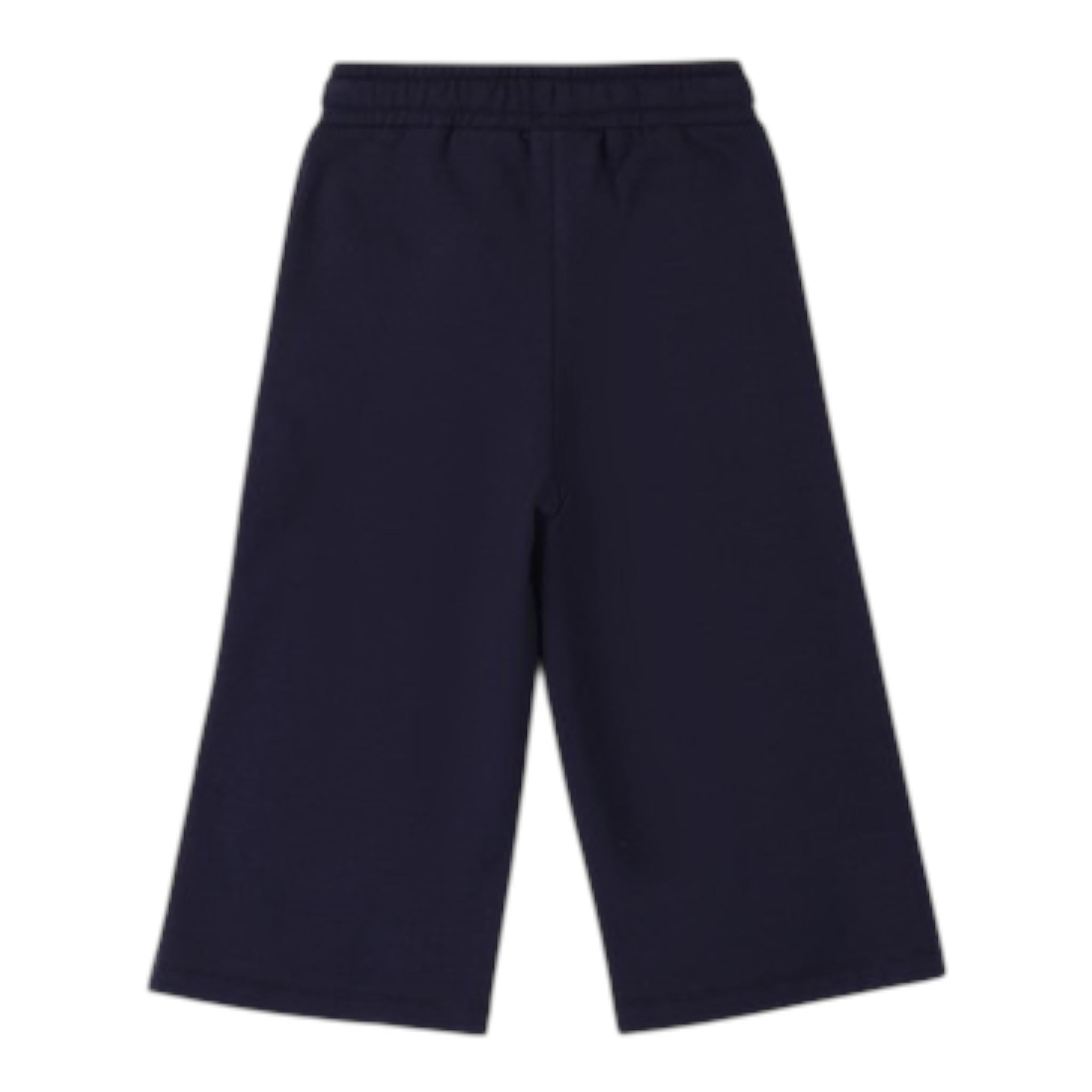 SARABANDA pantalone modello a palazzo tinta unita con elastico in vita Blu per Neonata 0A321N BLU SARABANDA 