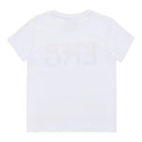 Iceberg T-Shirt Tinta Unita Girocollo Con Stampa Bianco Per Neonato