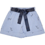 Liu Jo Short Tinta Unita con Fantasia A Righe per Bambina KA5143XX AZZURRO LIU JO 