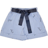 Liu Jo Short Tinta Unita con Fantasia A Righe per Bambina KA5143XX AZZURRO LIU JO 