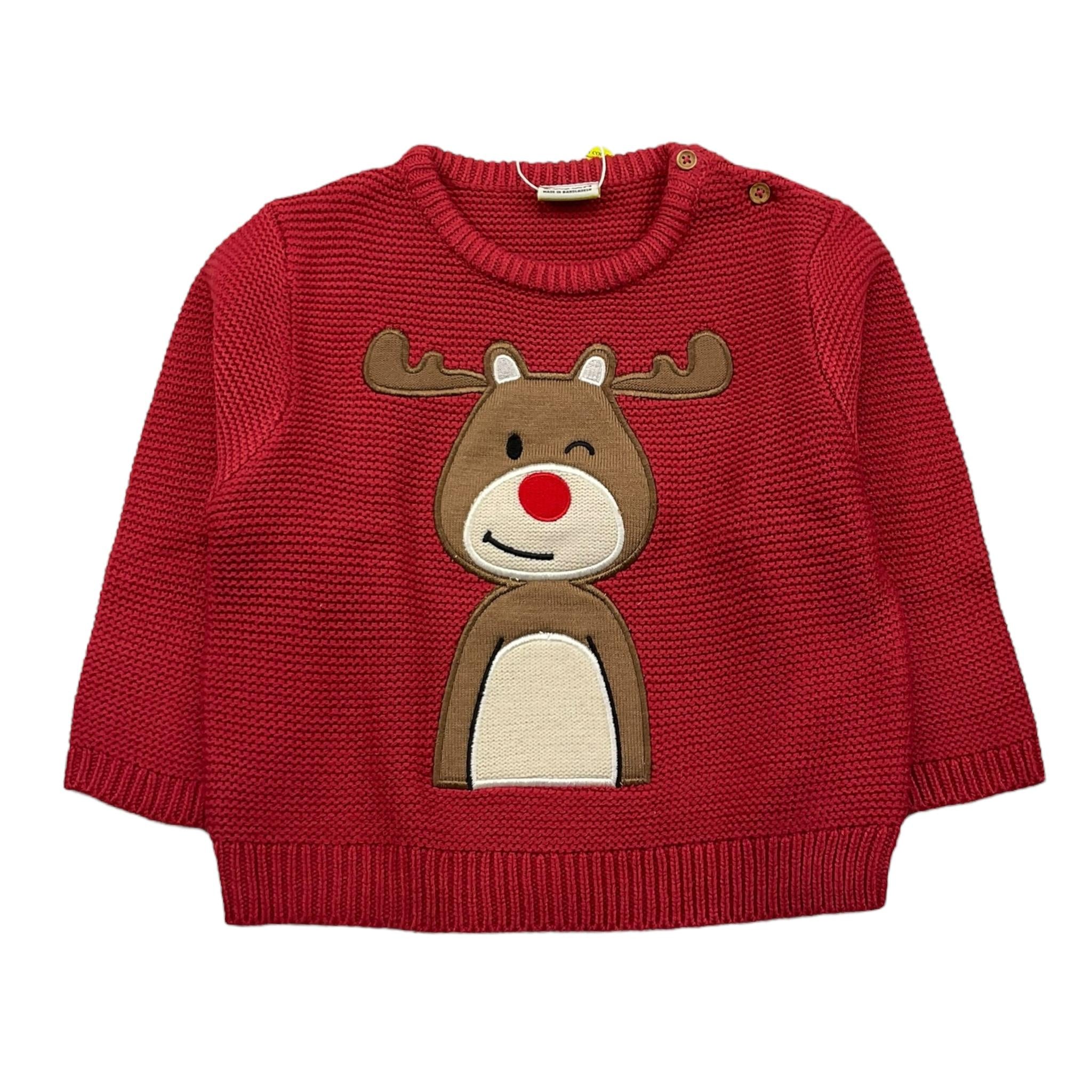 LOSAN maglia gircoll tinta unita con stampa Rosso per Bambino LBBAP0202 ROSSO LOSAN 