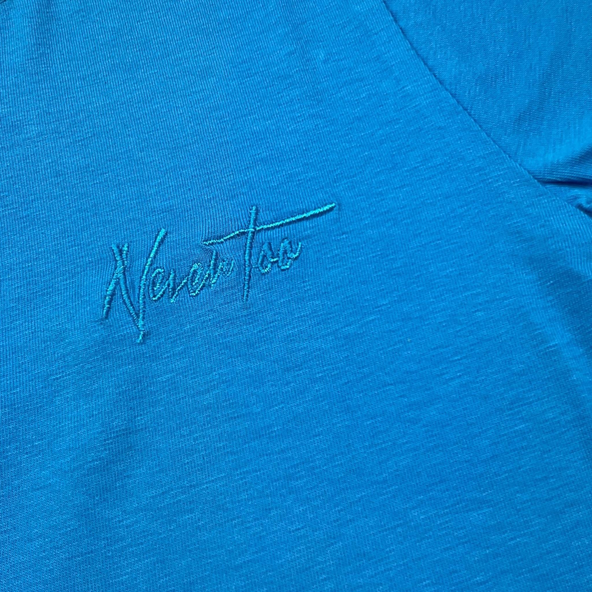 Never Too T-Shirt Girocollo Tinta Unita con Bottoni per Bambino NT1573R COBALTO NEVER TOO 