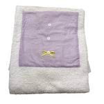 I Delfi Coperta Bicolore con Applicazioni per Neonata 25P5474 BIANCO/LILLA I DELFI 