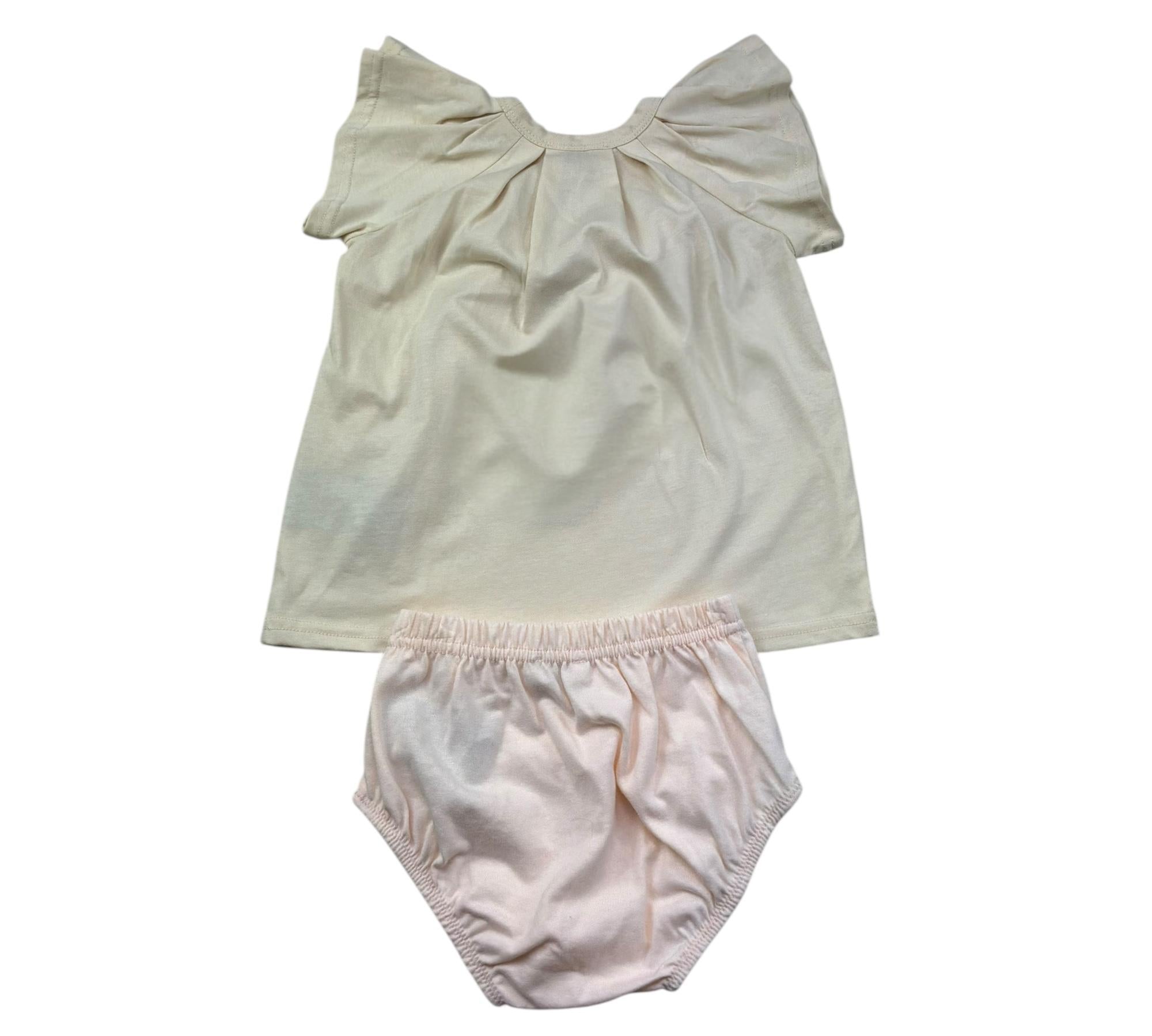 Trussardi Completo 2 Pezzi T-Shirt-Culotte Bicolore per Neonata TIP26141CJ ROSA/BEIGE TRUSSARDI 