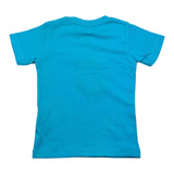F**K T-Shirt Tinta Unita Girocollo Con Stampa Azzurro Per Neonato
