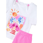 Mayoral Completo 2 Pezzi T-Shirt-Short  per Bambina 32133 BIANCO MAYORAL 