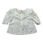 A' La Page Camicia Manica Lunga Tinta Unita Fantasia Floreale per Neonata AL166 BIANCO A' LA PAGE 