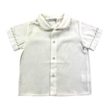 Colibri Camicia Mezza Manica Tinta Unita Con Colletto Bianco Per Neonato