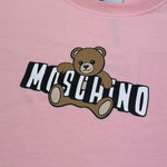 Moschino T-Shirt Girocollo Tinta Unita con Stampa per Bambina HAG01H ROSA MOSCHINO 