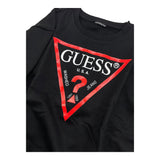 GUESS felpa chiusa girocollo tinta unita con stampa logo Nero per Bambino L73Q09KAUG0 NERO GUESS 