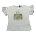 J.O. Milano T-Shirt Girocollo Tinta Unita con Stampa per Bambina 576P5 BIANCO J.O. MILANO 