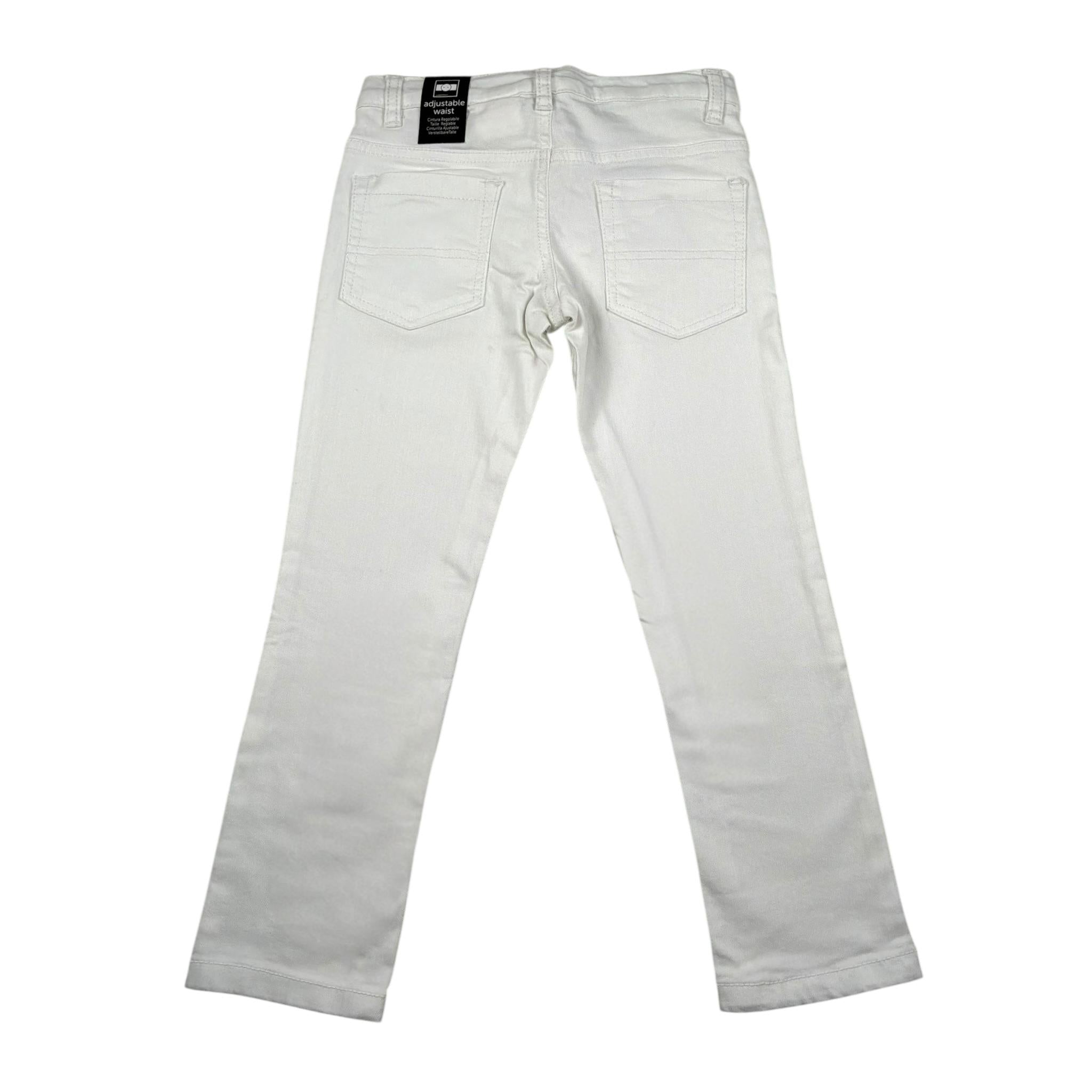 Sarabanda Jeans Tinta Unita con Girovita Regolabile per Bambino D2121 BIANCO SARABANDA 