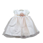 Magil Abito Cerimonia Tinta Unita con Tulle per Neonata FN39610 BIANCO MAGIL 