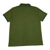 Sun68 Polo Mezza Manica Tinta Unita Con Taschino In Contrasto Verde Per Bambino