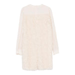 MISS BLUMARINE abito manica lunga tinta unita Avorio per Bambina IF4066 AVORIO MISS BLUMARINE 