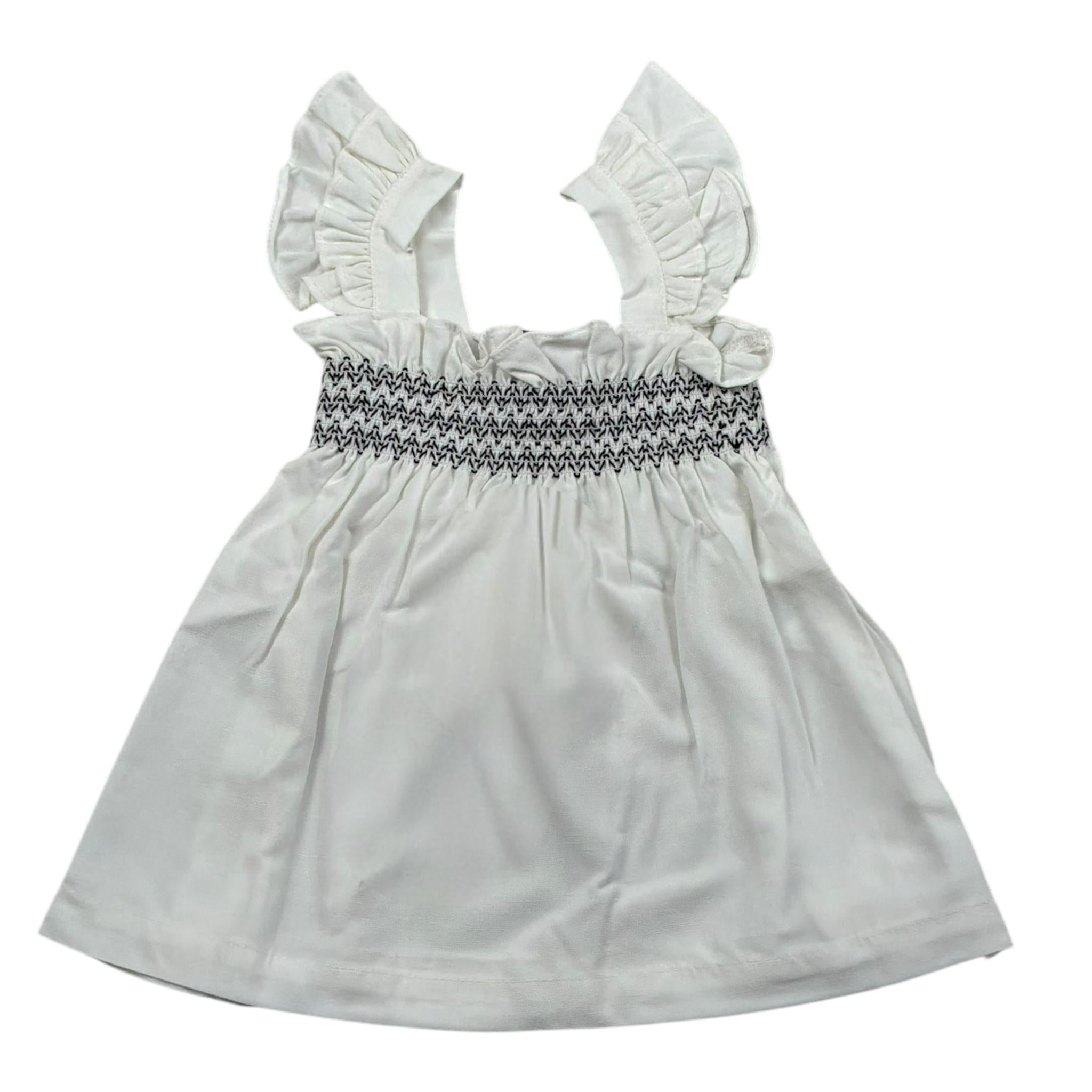 Please Camicia Giromanica Tinta Unita per Bambina CC00300G71J BIANCO PLEASE 