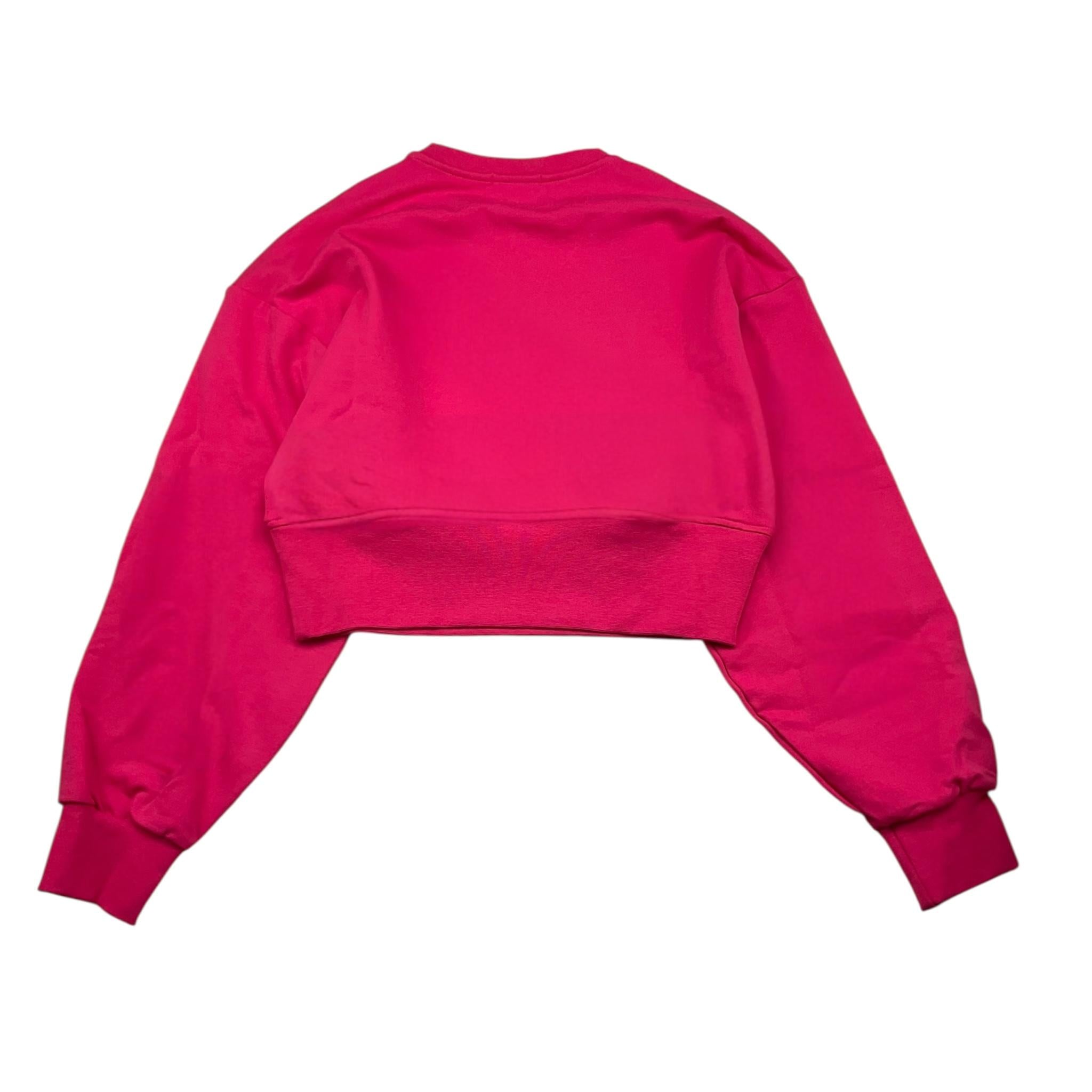 PINKO felpa girocollo tinta unita con stampa Fuxia per Bambina F4PIJGSW099 FUXIA PINKO 