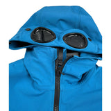 C.P. Company Giubbino tinta unita con Zip E Cappuccio Petrolio per Bambino CUS002 PETROLIO C.P. COMPANY 