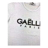 Gaelle T-Shirt Rundhals Einfarbig mit Kontrastdruck Weiß für Kinder