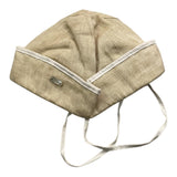 Le Bebe' Cappello Tinta Unita Con Laccetto Beige Per Neonato
