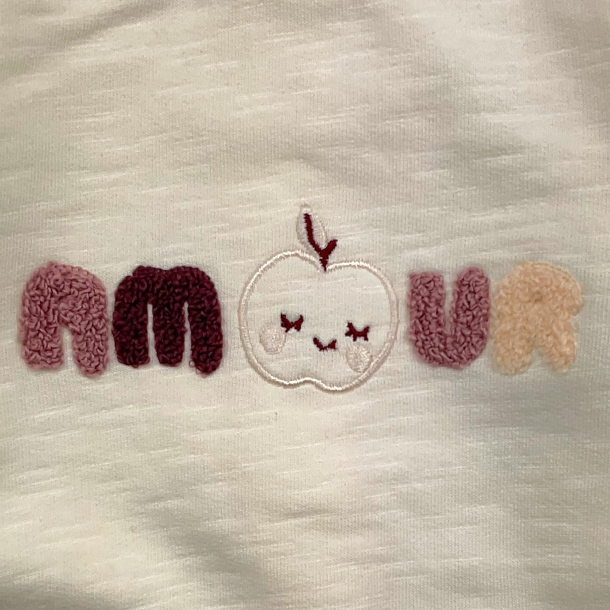 YATSI BABY completo 2pz pantalone-felpa tinta unita con stampa Panna per Neonata 24441510 PANNA YATSI BABY 