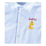 Gucci Camicia Mezza Manica Fantasia Quadretti per Neonato 810887 BIANCO/BLU GUCCI 