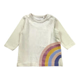 Name.It Shirt Tinta Unita Girocollo Con Stampa Panna Per Neonata