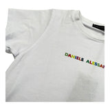 Daniele Alessandrini T-Shirt Girocollo Tinta Unita con Logo per Bambino 1296M00007J BIANCO DANIELE ALESSANDRINI 