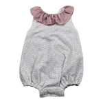 Juliana Pagliaccetto Giromanica Tinta Unita In Pizzo Sangallo per Neonata 25178 BIANCO/ROSA JULIANA 