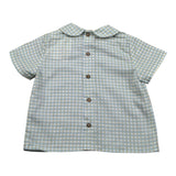 Pangasa Camicia Tinta Unita con Fantasia A Quadri per Neonato 2582303 BIANCO PANGASA 