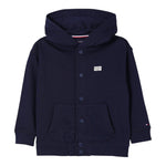 Tommy Hilfiger Felpa con Bottoni E Cappuccio Tinta Unita per Bambino KB0KB09314 BLU TOMMY HILFIGER 