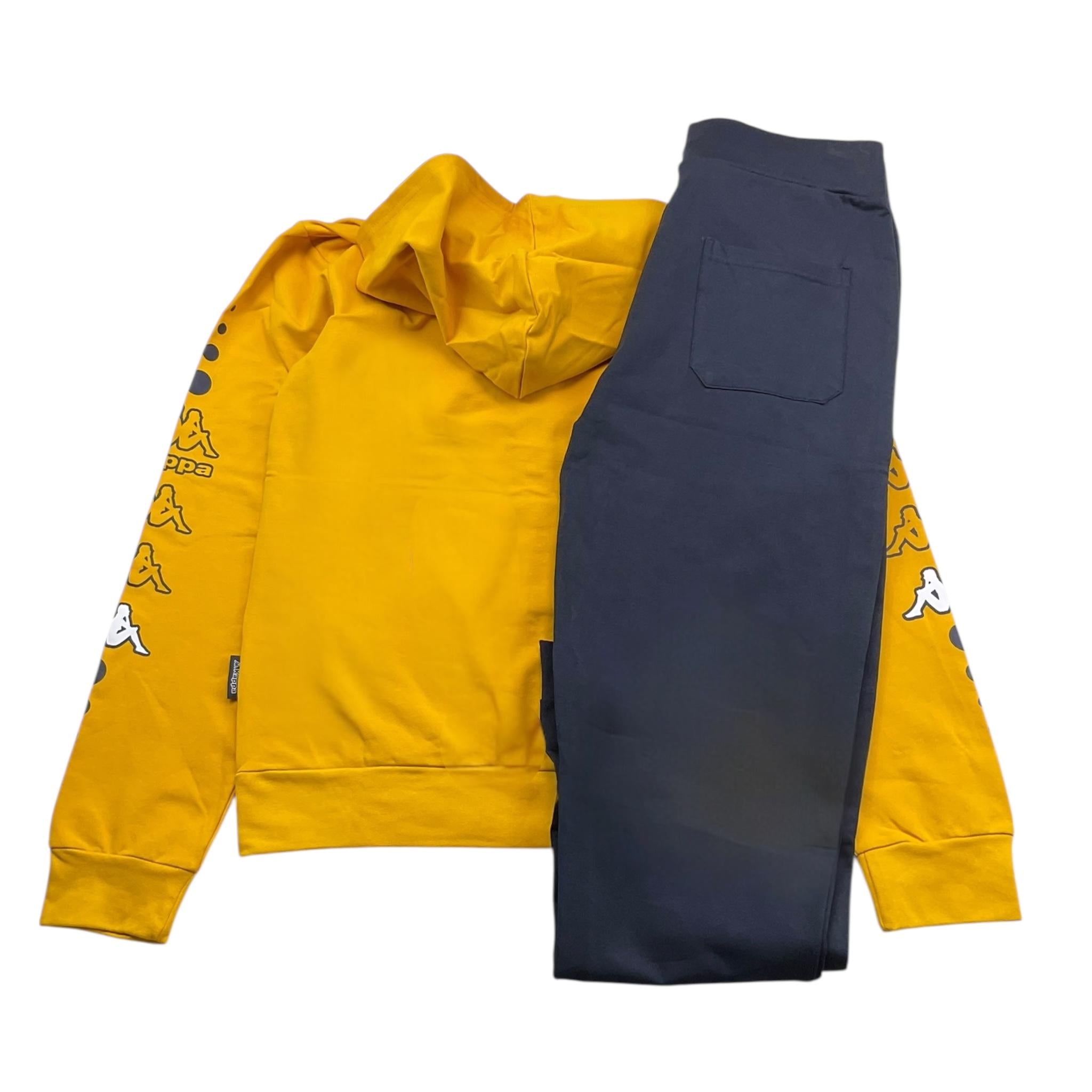 KAPPA completo 2pz bicolore felpa-pantalone Giallo/nero per Bambino 8081T0059 GIALLO/NERO KAPPA 