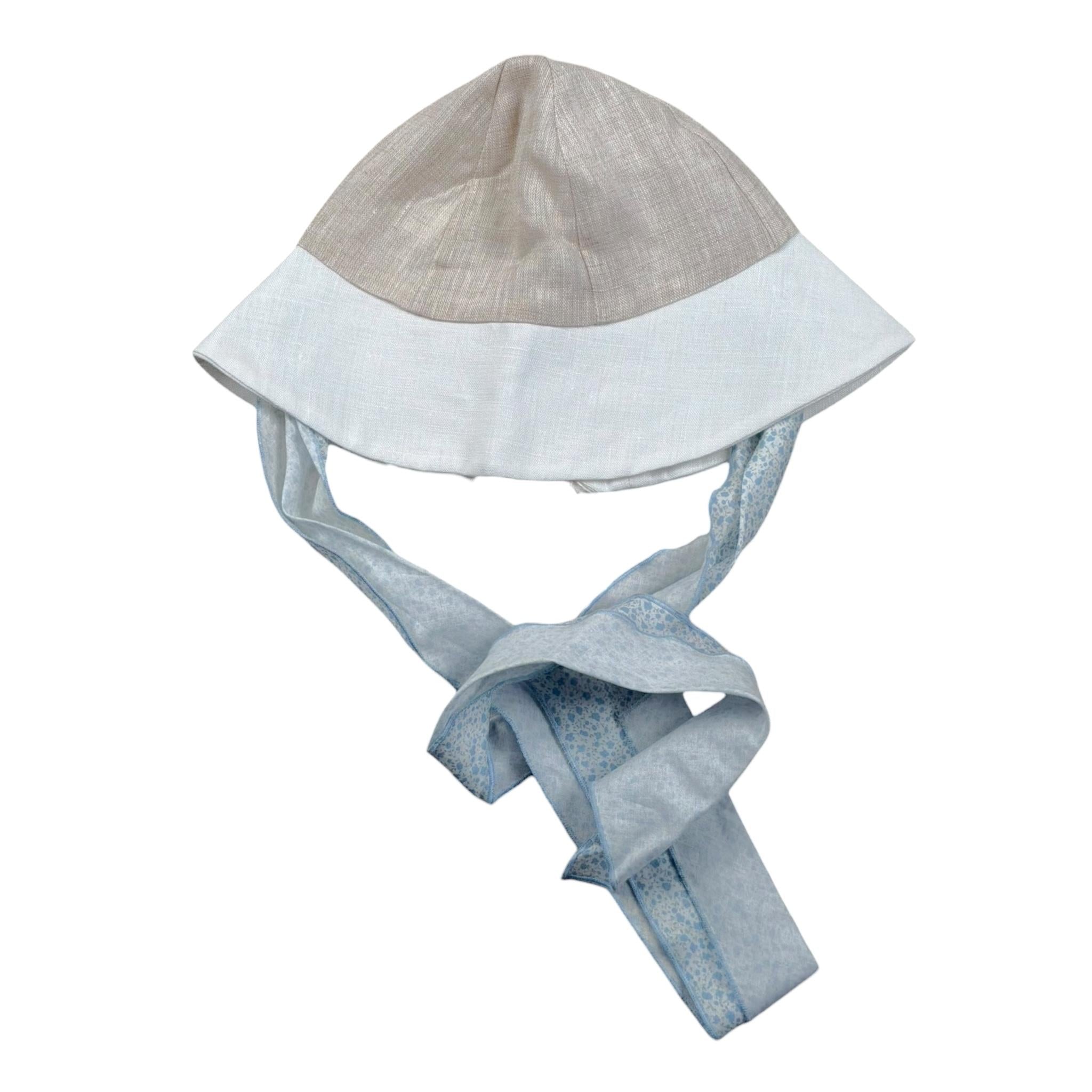 La Stupenderia Cappello Modello Pescatore Bicolore per Neonato TBCP57 BIANCO/BEIGE LA STUPENDERIA 