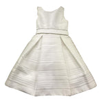 Miss Leod Abito Cerimonia Tinta Unita Giromanica per Bambina CCPE18 BIANCO MISS LEOD 