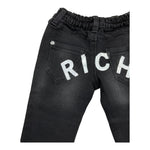 JOHN RICHMOND jeans tinta unita con stampa Nero per Neonato RIA24029JE NERO JOHN RICHMOND 