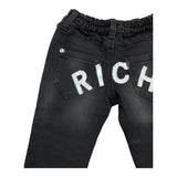 JOHN RICHMOND jeans tinta unita con stampa Nero per Neonato RIA24029JE NERO JOHN RICHMOND 