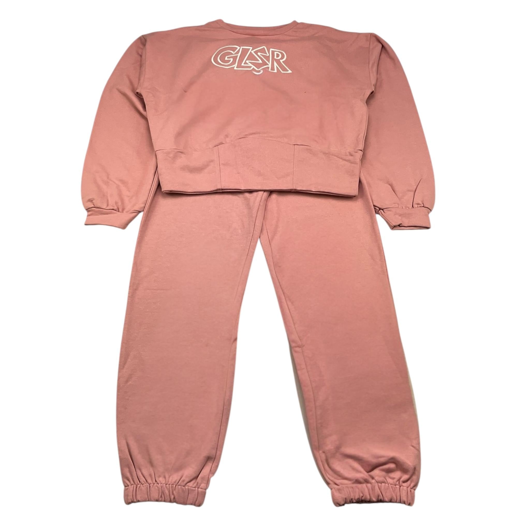 GLSR completo 2 pezzi felpa-pantalone tinta unita Rosa per Bambina GLJCM16029 ROSA GLSR 
