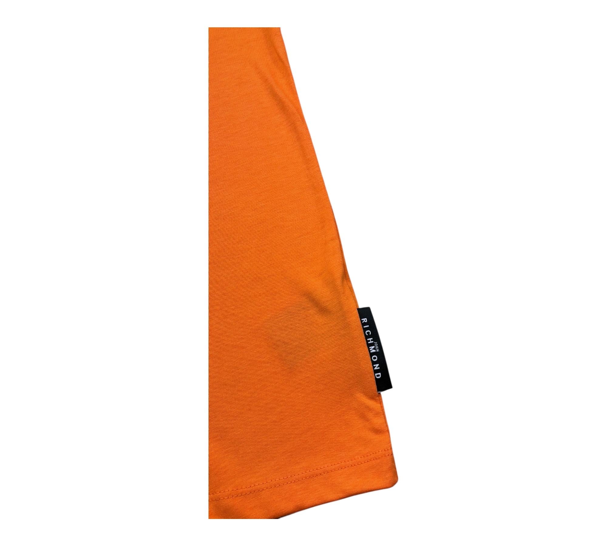 John Richmond T-Shirt Girocollo Tinta Unita con Logo per Bambino RBP26055TS ARANCIONE JOHN RICHMOND 