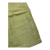 Lanvin Bermuda Tinta Unita Con Finta Cintura Verde Per Bambino