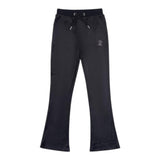 Juicy Couture Pantalone In Camoscio Tinta Unita Modello Zampa Nero per Bambina