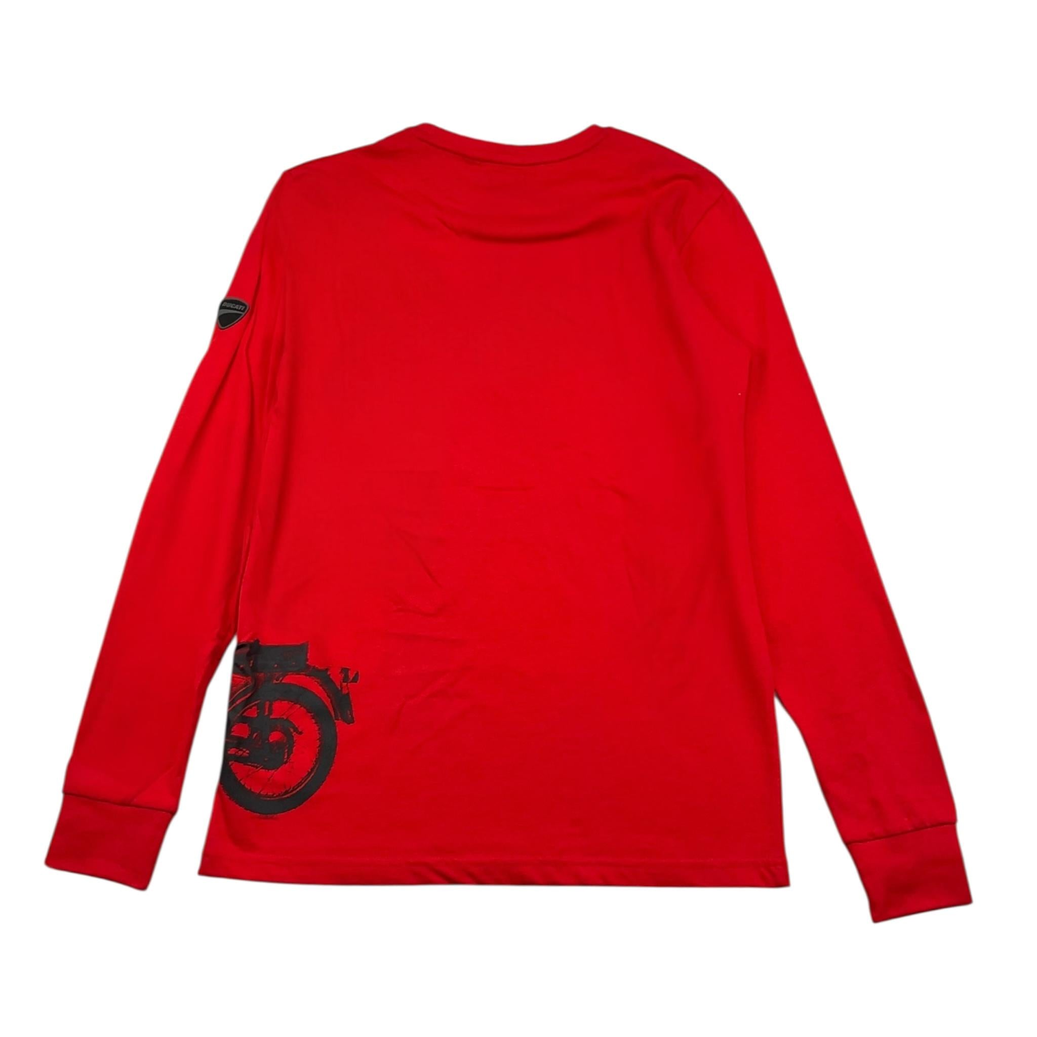 DUCATI shirt girocollo tinta unita con stampa Rosso per Bambino G7626 ROSSO DUCATI 