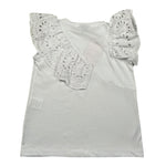 Mariuccia T-Shirt Girocollo Tinta Unit con Rouches per Bambina MMBT361 BIANCO MARIUCCIA 