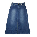 MANILA GRACE gonna in denim tinta unita con girovita regolabile Blu per Bambina MFJF24G172 BLU MANILA GRACE 