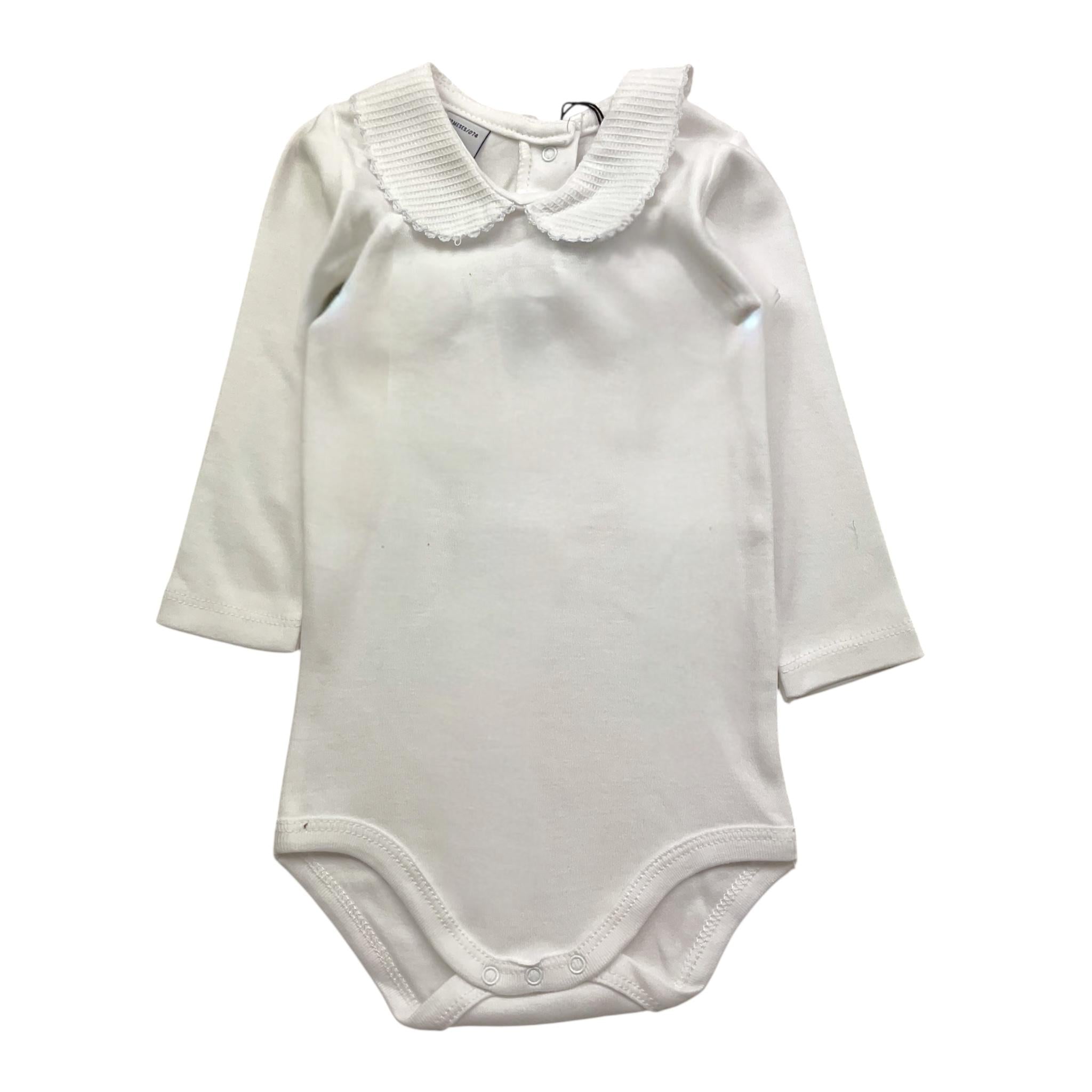 BABIDU body tinta unita con colletto Bianco per Neonato 32454 BIANCO BABIDU 