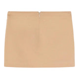 Palm Angels Gonna Tinta Unita Con Stampa Logo Beige Per Bambina