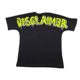 Disclaimer T-Shirt Tinta Unita Con Stampa Fronte E Retro Nero Per Bambino