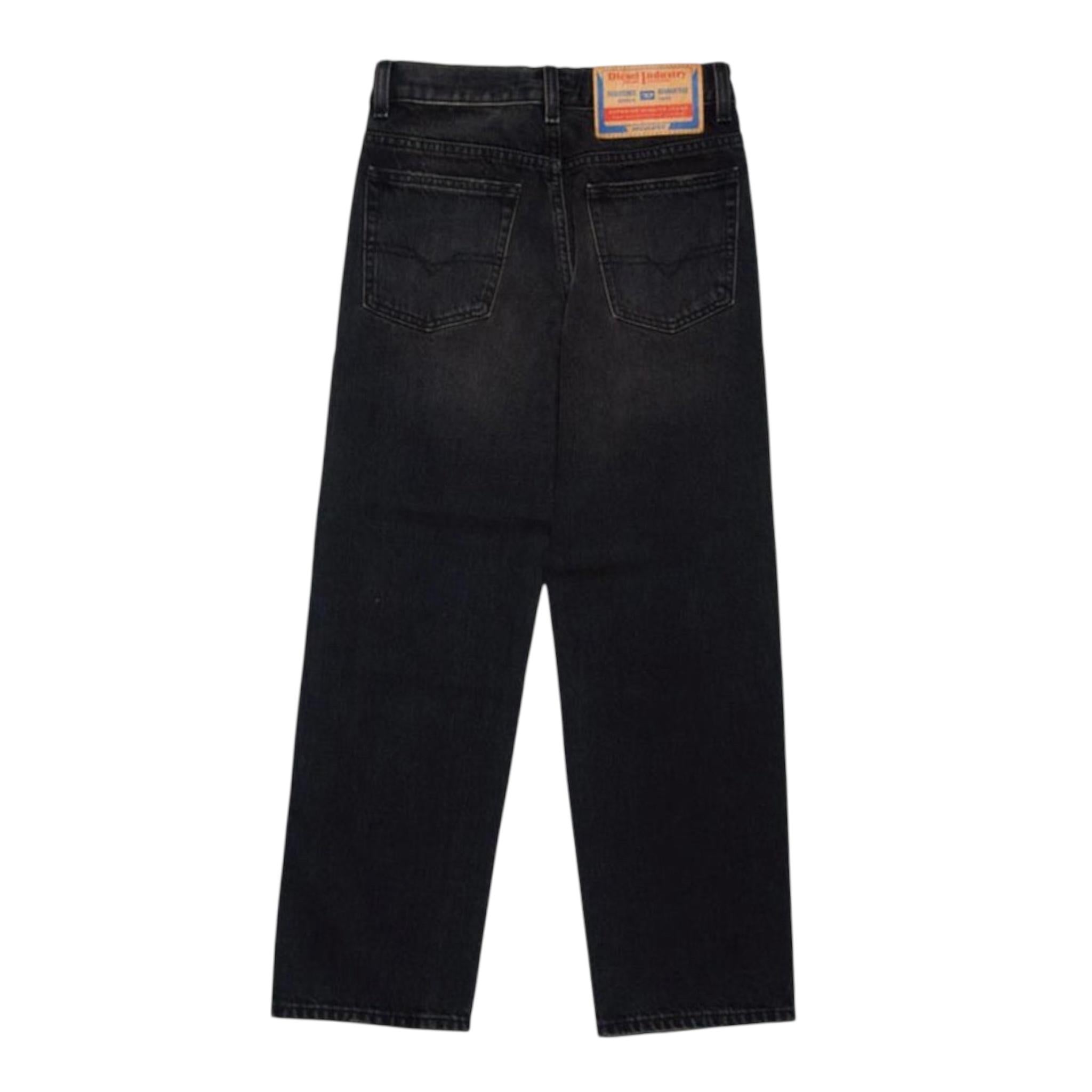 DIESEL jeans tinta unita 5 tasche Nero per Bambino J019233 NERO DIESEL 