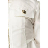 Elisabetta Franchi Giubbino Tinta Unita con Zip E Cappuccio per Bambina EFGB126 AVORIO ELISABETTA FRANCHI 