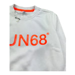 Sun68 Felpa Chiusa Girocollo Tinta Unita con Logo per Bambino F31310 BIANCO SUN68 